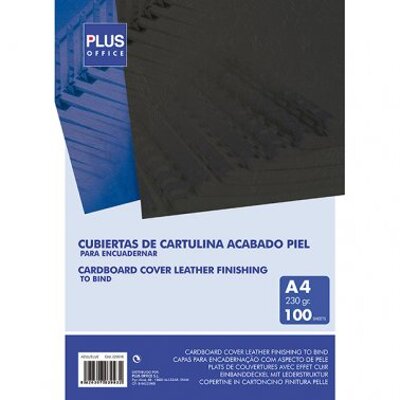 Cubiertas Plus para encuadernar en cartulina A4 250gr Negro