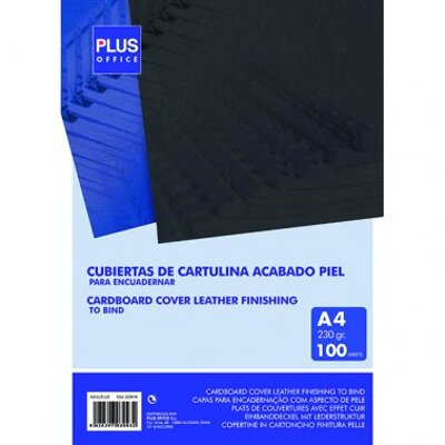 Cubiertas Plus para encuadernar en cartulina A4 250gr Azul