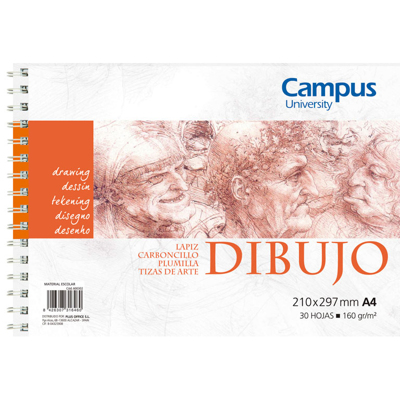 Bloc Dibujo Campus A4 160g 30h