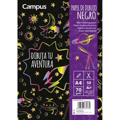 Bloc Dibujo Campus A4 70g 50h P.negro