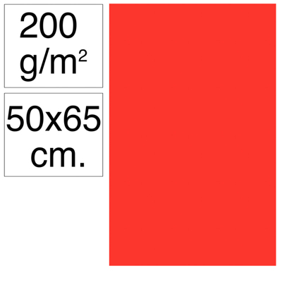 Cartulina Campus 50x65 180g Tomate