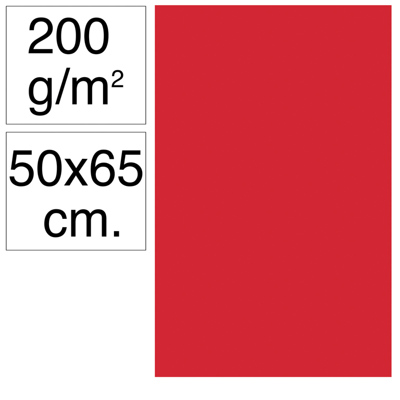 Cartulina Campus 50x65 180g Rojo