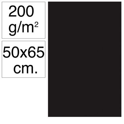 Cartulina Campus 50x65 180g Negro