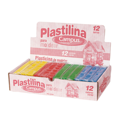 Plastilina Campus Mediana 200gr 4col.