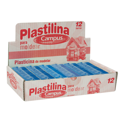 Plastilina Campus Mediana 200g Azul