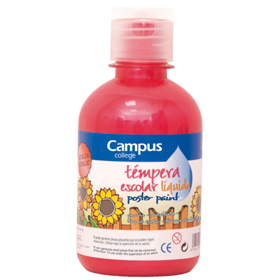 Tempera Campus 250gr Metal Rojo