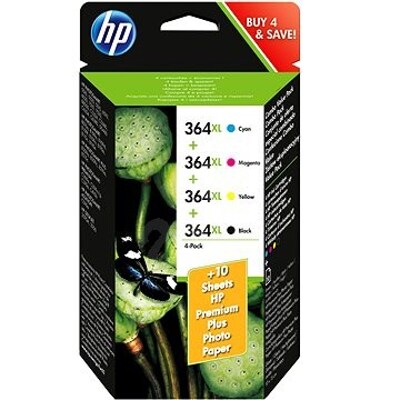 Cartuchos de Tinta HP Pack 4 Colores XL J3M82A - (364)