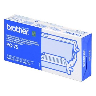 Cartucho de Tinta Brother e Rollo de Recarga PC75