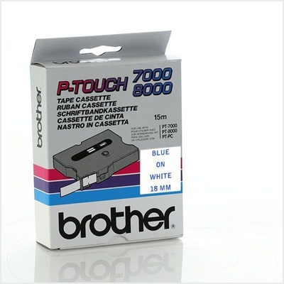 Cintas Brother Laminado Blanco/azul 18 mm X 15 M