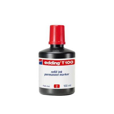 Recambio Marcadores Permanentes Edding T100 Rojo 100ml