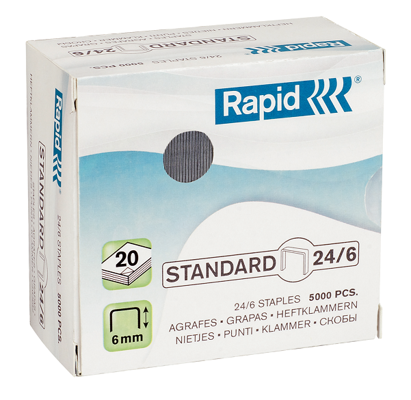 Grapas Nº 24/6 Standard 5000un Rapid