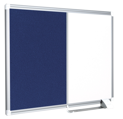 Pizarra Doble Uso 2000x1000mm Tapizado Azul/blanco Marco Aluminio New Generation