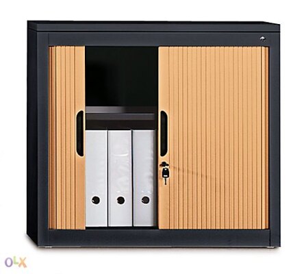 Armarios Puertas Persiana 800x800x420mm - Negro / Haya