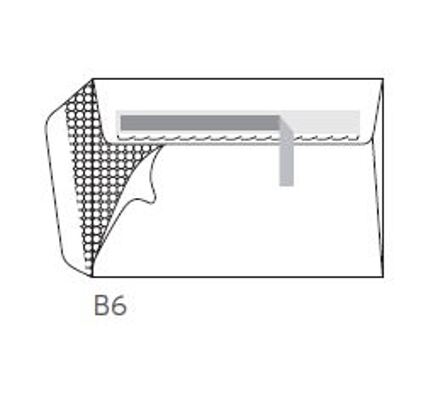 Sobres B6 Blanco Silicona 120x176mm 90Gr