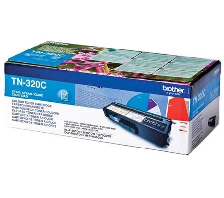 Tóner Brother TN320C Cyan HL-4140CN/4150CDN/4570CDW / DCP-9055CDN/9270CDN / MFC-9460CDN/9465CDN/9970CDW