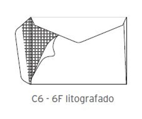 Sobres C6 - 6F 114x162mm Litografiado 90Gr