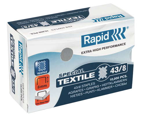 Grapas Nº 43/8 Textile 10000un Rapid