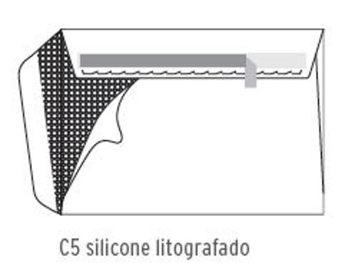 Sobres Oficio C5 162x229mm Blanco Silicona 90Gr