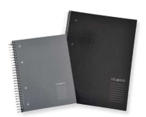 Cuaderno Espiral Rígidas A4 Líneas/ajedrez 160 Hojas 70 gr Negro