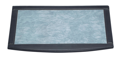 Vade sobremesa símil-piel en negro y gris jaspeado 600x410