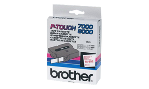 Cintas Brother Laminado Blanco/rojo 24 mm X 15 M