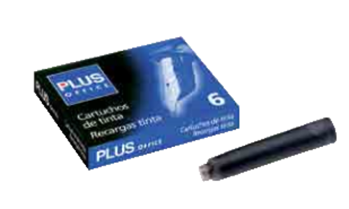 Cartucho Pluma Plus Azul /6ud