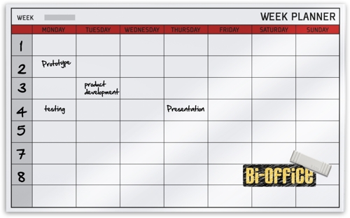 Plannings Magnético Cristal 48x78cm Semanal