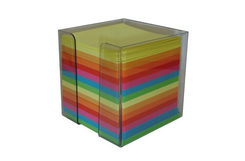 Cubos para Blocs de Notas Transparente Colorido C/ 700 Hojas