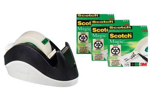 Portarrollos Scotch 3M C 29 Negro/blanco