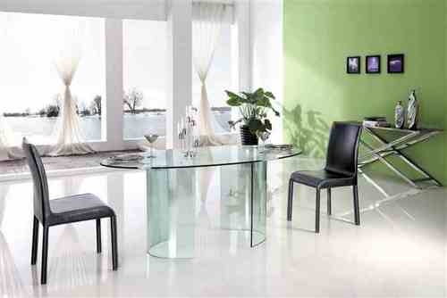 Sonia - Mesas de Reunión 1800x900x750mm Cristal Oval