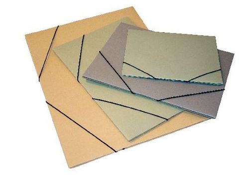 Dossiers Cartón C/ Pestañas Y Gomas 320x440mm Verde