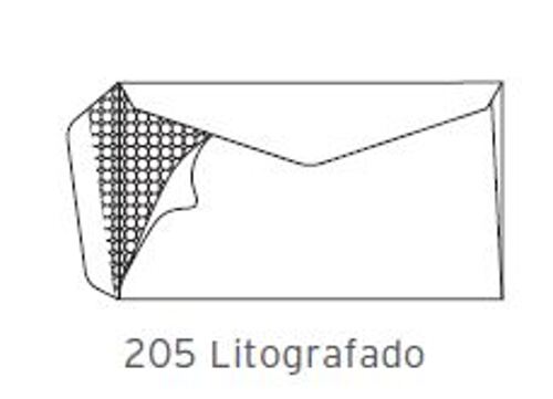 Sobres Americano Litográfico 92x163mm 90Gr