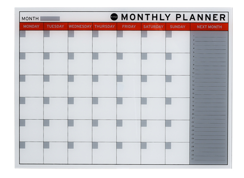 Plannings Magnético Cristal 48x78cm Mensual