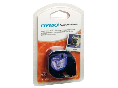 Cintas Dymo 12mm Letratag 12267 Transparente En Plástico