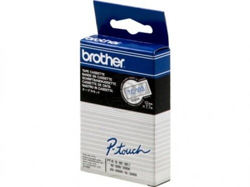 Cintas Brother Laminado Transparente/azul 12 mm X 7.7 M