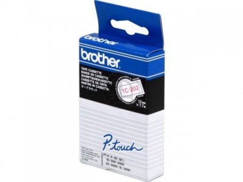 Cintas Brother Laminado Blanco/rojo 12 mm X 7.7 M