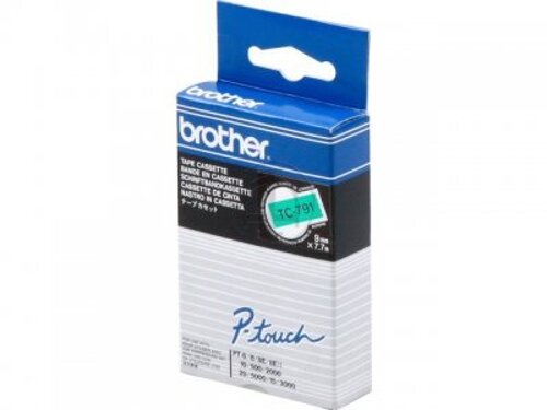 Cintas Brother Laminado Verde/negro 9 mm X 7.7 M