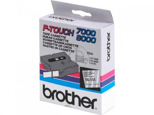 Cintas Brother Laminado Transparente/negro 24 mm X 15 M