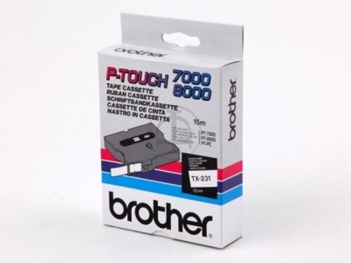 Cintas Brother Laminado Blanco/negro 12 mm X 15 M