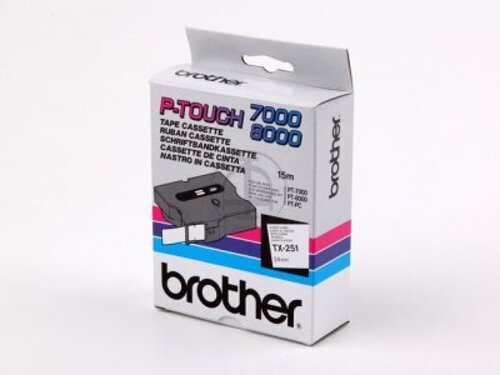 Cintas Brother Laminado Blanco/negro 24 mm X 15 M