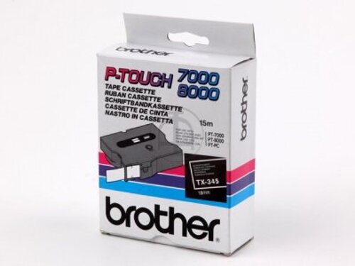 Cintas Brother Laminado Negro/blanco 18 mm X 15 M