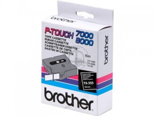 Cintas Brother Laminado Negro/blanco 24 mm X 15 M