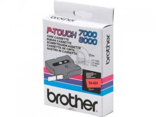 Cintas Brother Laminado Negro/rojo 12 mm X 15 M