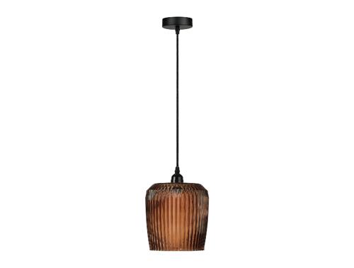 Lamp.techo Vidr.rayas Marron