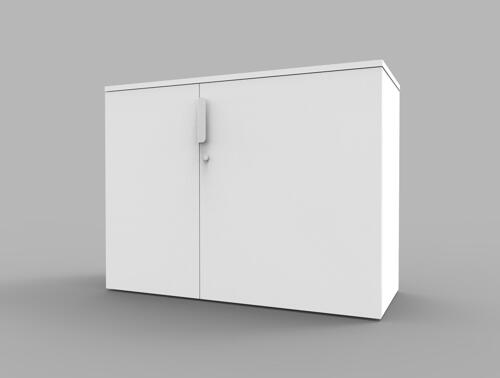 Armario Asimétrico de Puertas Batientes en Melamina 800 x 1200 x 420