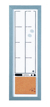  Cuadro de Planificación Semanal Combinado Magnético Y Feltro 600X200mm Gris