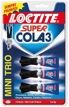 Pegamento Super Glue 3x 1g Loctite Mini Trio