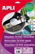 Etiquetas Autoadhesivas Cd Dvd Ext ø 114 Int ø 41 Removible