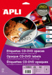 Etiquetas Cd-dvd Permanente Opacas Ext ø 117 Int ø 18