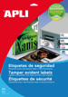 Etiquetas Seguridad Apli ø 40 10 Hojas